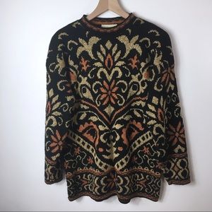 Dana Scott Vintage Gold and Copper Sweater, L
